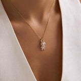 Labubu Kolye 14 Ayar Toz Pembe