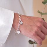 Kalp Charm Gümüş Bileklik No.29